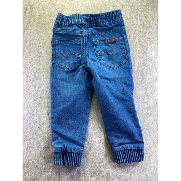 7 For All Mankind Toddler Blue Denim Joggers Size 2T - Picture 2 of 6